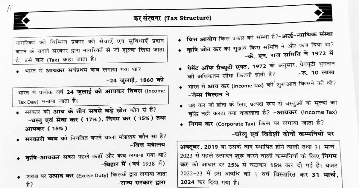 1500+ Ncert Economics ( 6th - 12th ) One Liner Questions ( 5 ) in Hindi