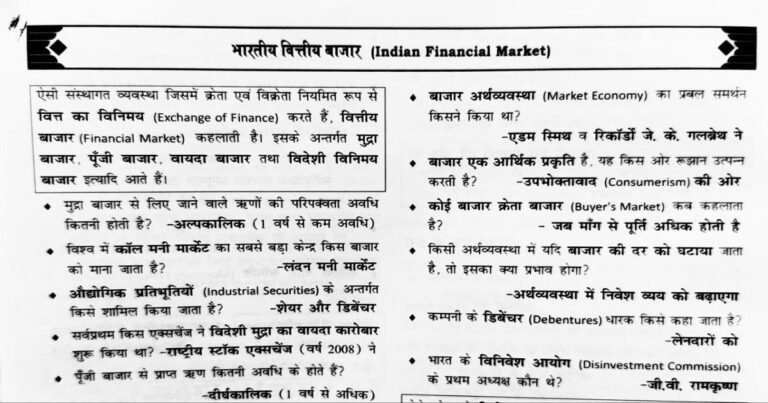 1500+ Ncert Economics ( 6th - 12th ) One Liner Questions ( 6 ) in Hindi