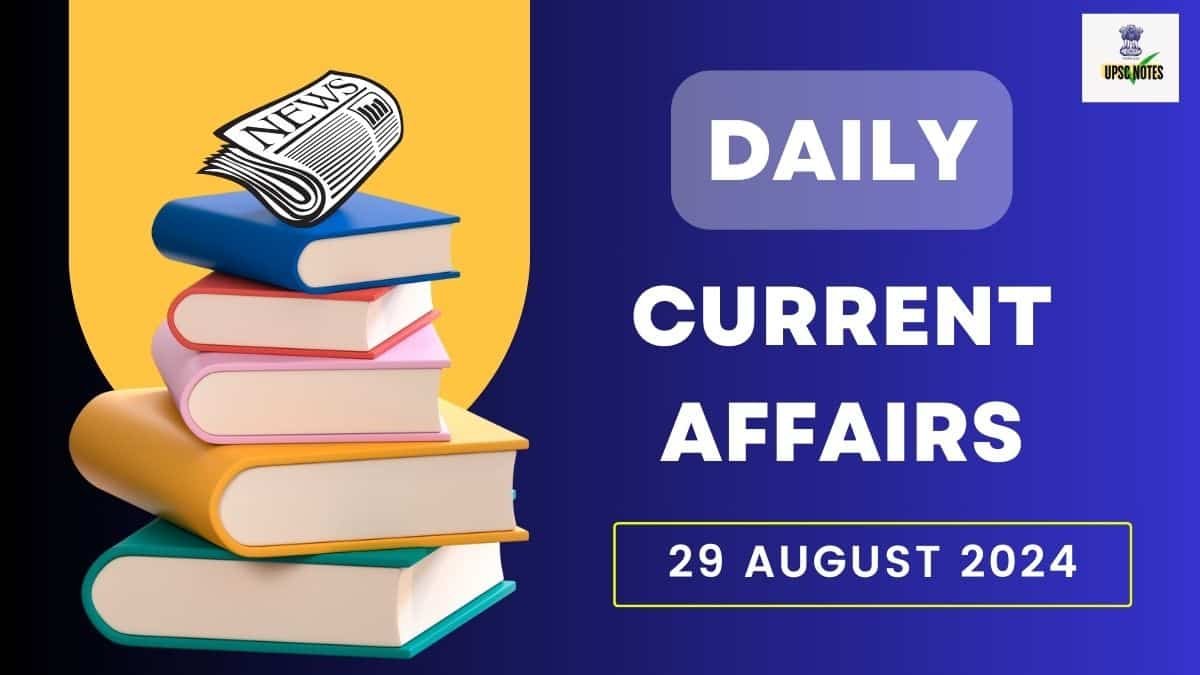 Current Affairs 29 August 2024 in Hindi