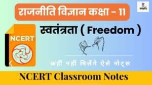 राजनीति विज्ञान कक्षा 11 नोट्स : स्वतंत्रता