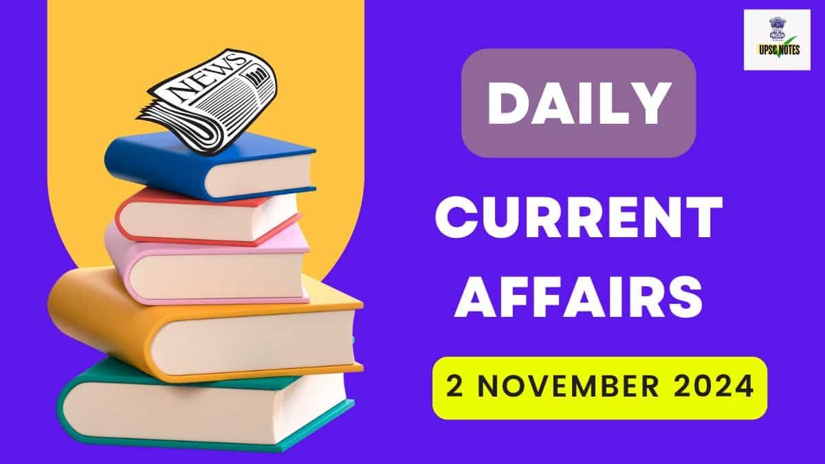 2 November 2024 Current Affairs in Hindi