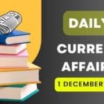 1 December 2024 Current Affairs in Hindi