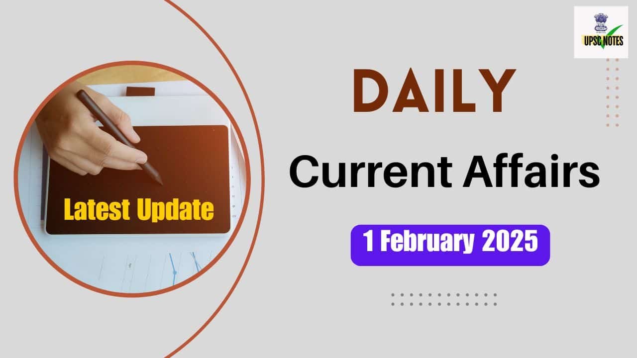 1 February 2025 Current Affairs in Hindi