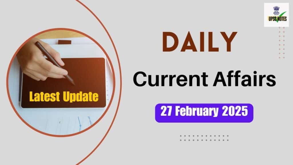 27 February 2025 Current Affairs in Hindi